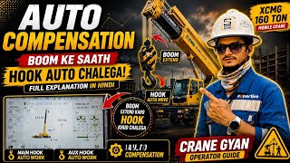 XCMG 160 ton mobile Crane Auto Compensation Function | Boom Extend Par Hook Automatic Chalega 🔥