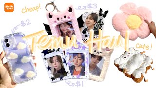 $30 CUTE K-POP HAUL ft. TEMU 💖| PHOTOCARD HOLDERS, PHONE CASE, FLOWER/TOAST CUSHION