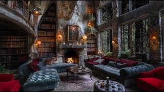 🌧️ Fireside Rain Symphony: Perfect Background for Sleep and Study