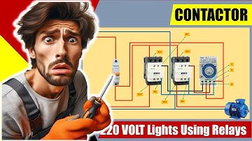 RUNNING 2 MOTORS 1 PHASE USING 2 CONTACTORS AND 1 TIMER | TIMER THEBBEN