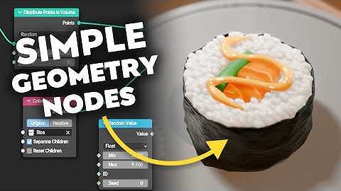 Blender Modeling Tutorial | Easy Sushi with Geometry Nodes