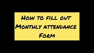 How to fill out the Monthly VPK Attendance form