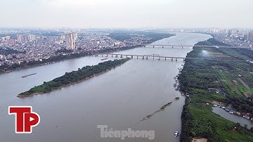 Toàn cảnh bãi giữa sông Hồng được đề xuất xây dựng thành công viên | Tiền Phong TV