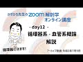zoom解剖学 day12 循環器系 - 血管系概論 (朝)