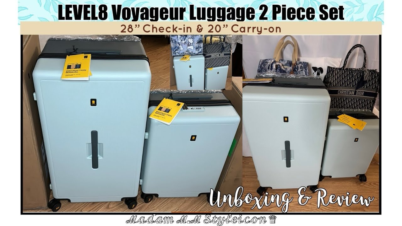 Unboxing Limited Edition LEVEL8 Voyaguer Luggage 2-Piece Set with Wide Handle (Celadon🩵🩶)| ℳ.ℳ ♛