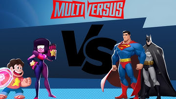 Steven & Garnet VS Superman & Batman - Multiversus Gameplay