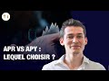 Apr vs apy  lequel choisir  dfinition rendement et astuces