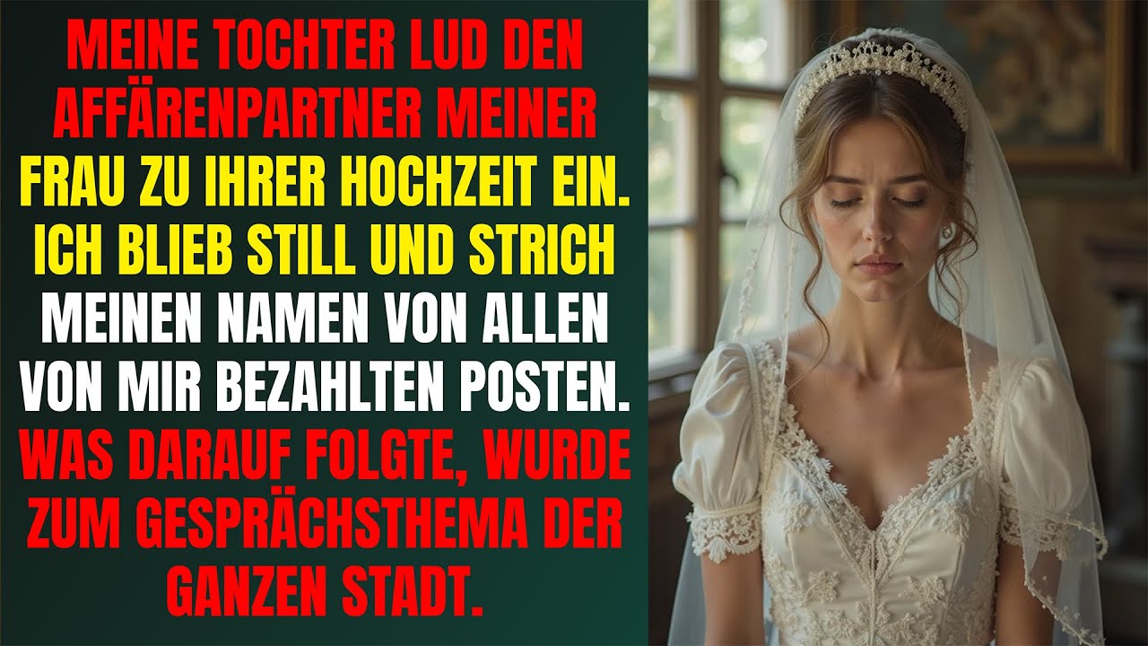 Meine Tochter lud den Liebhaber meiner Frau zu ihrer Hochzeit ein – ich reagierte still