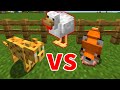 キツネvsネコ どちらが鶏を速く倒せる?【Minecraft】#Shorts