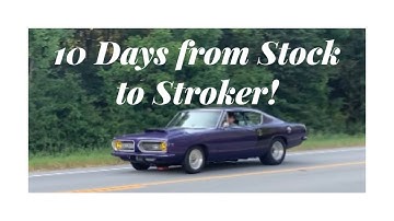 Barracuda Dragcar: Switching Engines and First Test Drive! #mopar #engine #bigblock #stroker