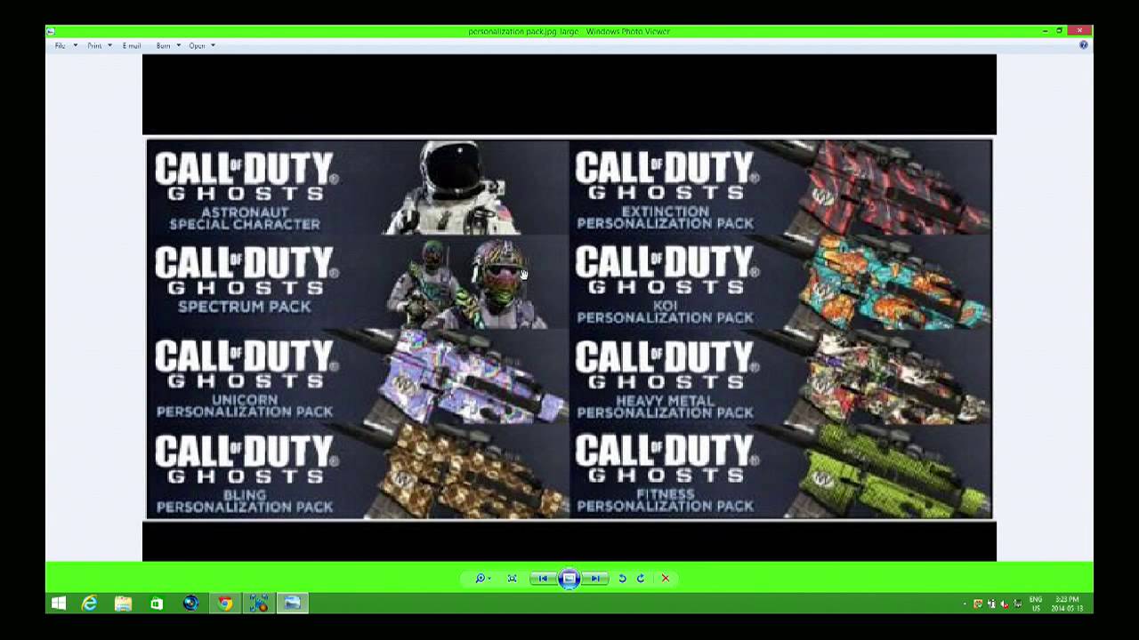 Call of Duty Ghosts New Personalization Pack