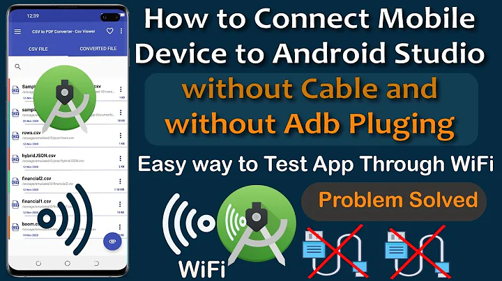 How to Connect Mobile to Android Studio with WiFi | Connect Mobile  without cable & Plugin in 2021