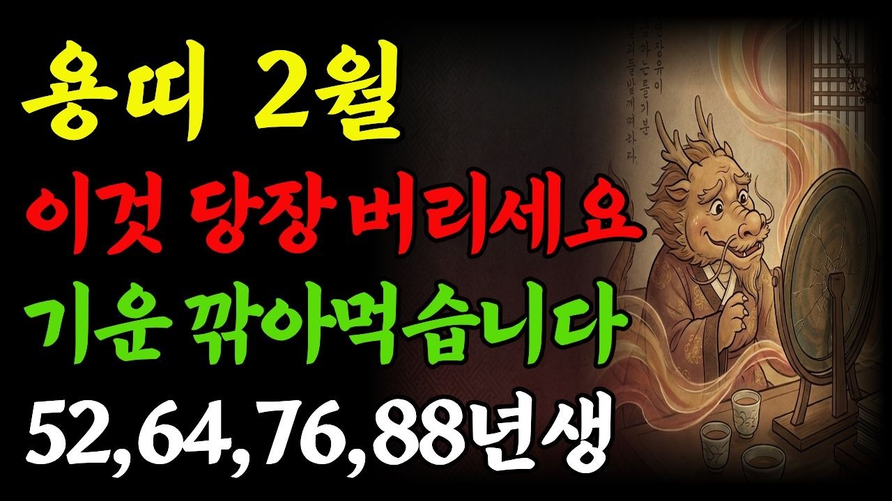 용띠분들 집안에 '이것' 있나요? 당장 버리세요 | 용의 기운 깎아먹습니다