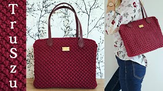 Celebrity DIY Macrame Bag Easy Tutorial / Macrame Bag / Burgundy Bag FASHION Profile