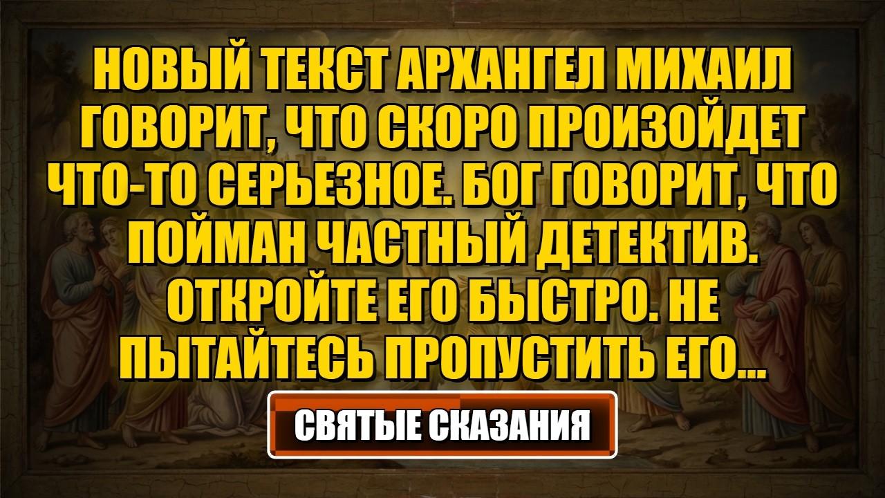 архангел Михаил сказал, что скоро произойдет что-то серьезное. Бог говорит, что пойман частный