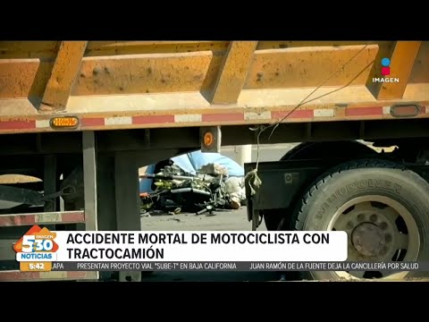 Video Motociclista pierde la vida tras impactarse con un tractocamión en Jalisco | Imagen Noticias 5:30