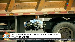 Motociclista pierde la vida tras impactarse con un tractocamión en Jalisco | Imagen Noticias 5:30