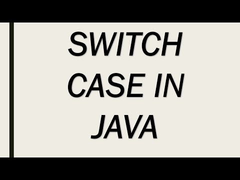 SWITCH CASE IN JAVA
