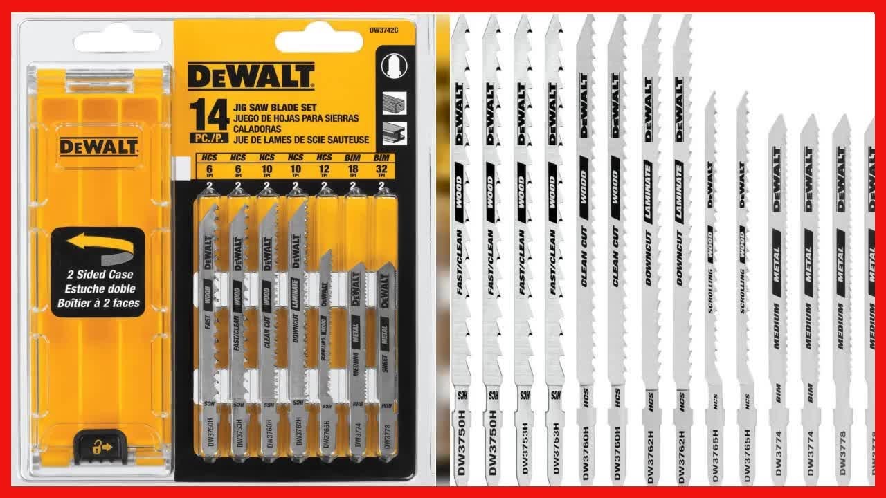 Great product DEWALT Jigsaw Blades Set with Case, TShank, 14Piece