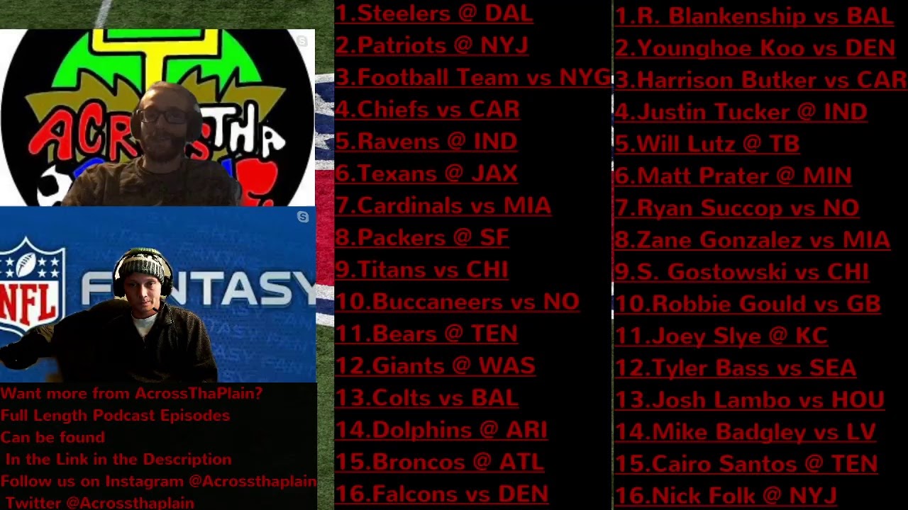 Week 9 fantasy rankings live show youtube