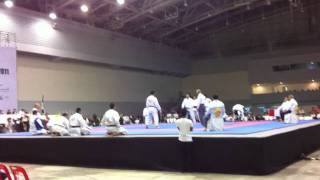 JKA-Shotokan Karate-Do-Team Kumite Finals-12th Funakoshi Gichin Cup-Japan versus Brazil