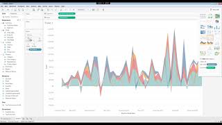 How to Create an Area Chart in Tableau. [HD]