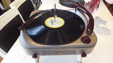 V-M record player playing a 33.3 RPM record