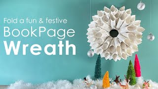 Book Page Wreath