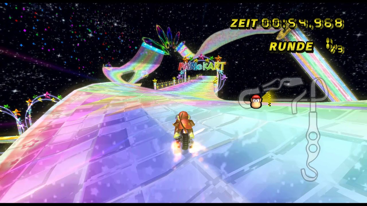 Mario Kart Wii HD Road-Switch Shortcut  Rainbow Road (Regenbogen Boulevard)