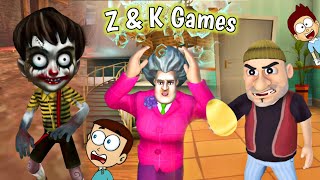 Scary Teacher 3D vs Scary Robber Home Clash vs Scary Child | Shiva and Kanzo Gameplay