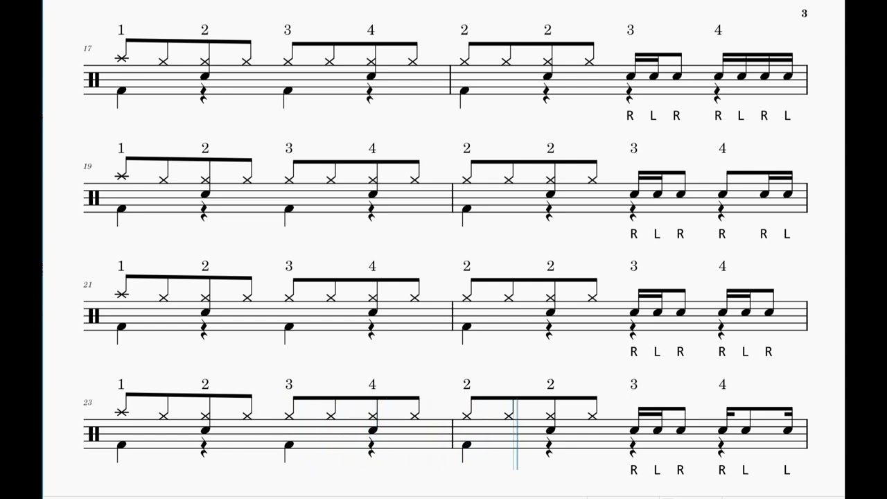 드럼 2박자 필인 T-120 Drum