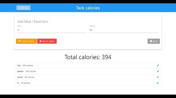 Calories Tracker In JavaScript With Source Code | Source Code & Projects