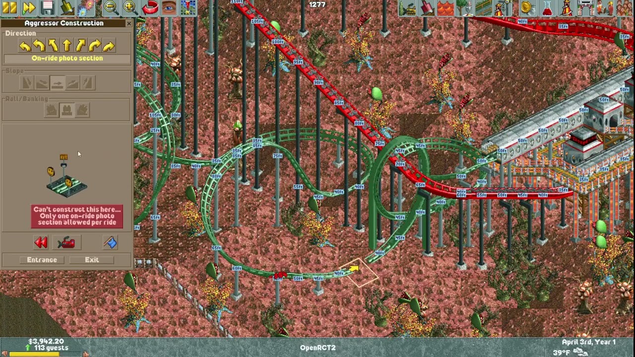 OpenRCT2 - Fred-104: Futuristic Funquest Year 1