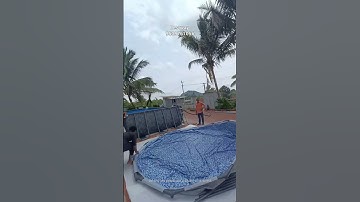 Bestway Portable Swimming Pool Installation. APX 365 Series 24 Ft Rectangular Pool Set Up. #bestway