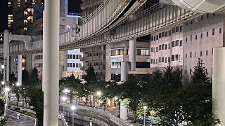 2024.2.23 千葉都市モノレール 1号線 車窓からの夜景を撮影