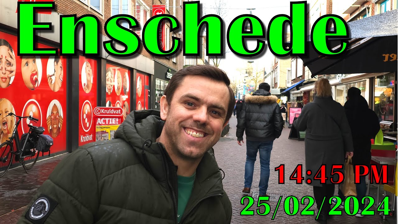 Walking Around the City  in Enschede Netherlands