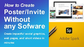 How to Create a Poster without Any Software | Make Social Media Posters for Free | Adobe Spark screenshot 4