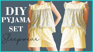 DIY Pajama Set | How To Make Sleepwear | Sewing Clothes Tutorial