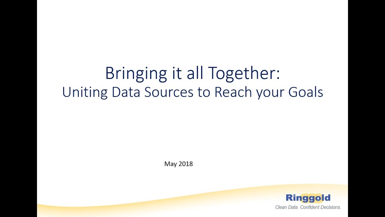Ringgold inar Series. Bringing it All Together Uniting Data Sources