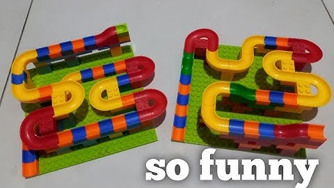 Build two style track marble run asmr ☆ funny track #asmr #marblerun #satisfying #relaxing #lego