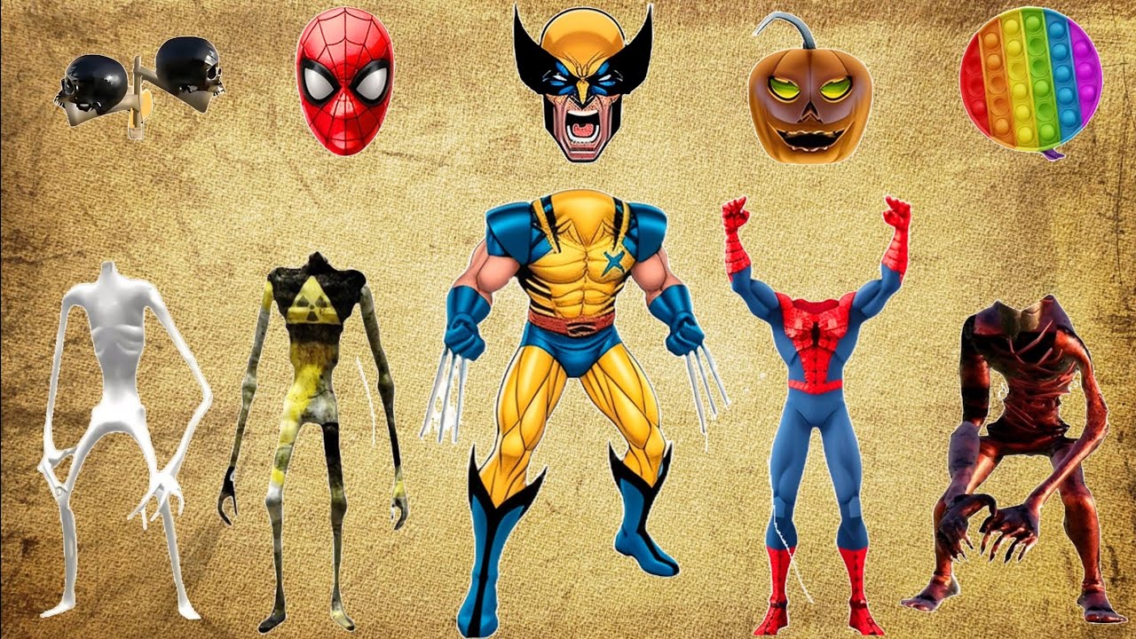 WRONG HEADS SIREN HEAD CAR, GREEN HOUSE HEAD, SCARY HOUSE, SIREN HEAD DOUBLE, SIREN HEAD THUNDERBOLT