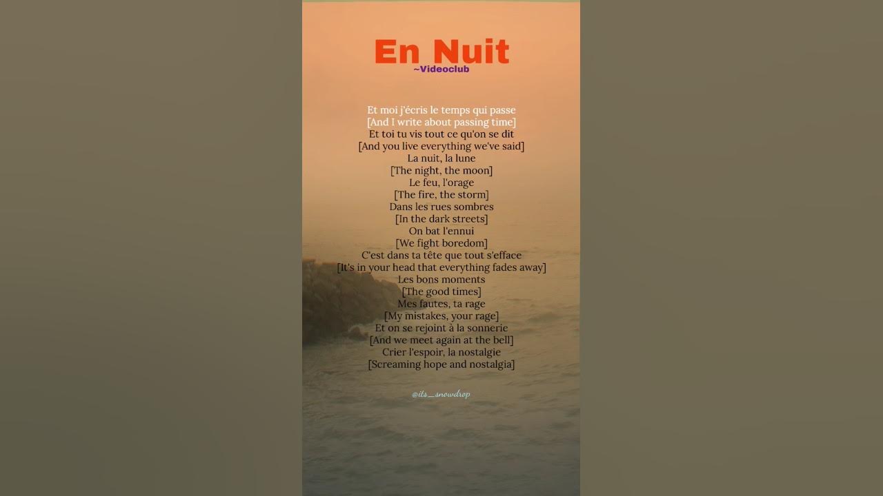 En nuit - Videoclub (lyrics) #ennuit #videoclub #lyrics #trending #shortsfeed #trendingreels #shorts En nuit - Videoclub (lyrics) #ennuit #videoclub #lyrics #trending #shortsfeed #trendingreels #shorts