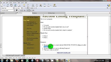 Ebay Auction Listing Template How To Edit A Link With Kompozer
