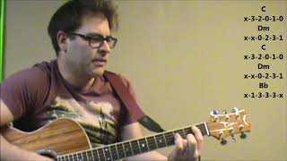 Video thumbnail of "How to play "Pet Sematary" by the Ramones on acoustic guitar"