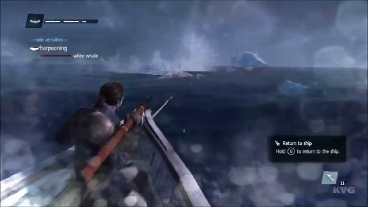 Assassin's Creed: Rogue - Harpooning White Whale Gameplay [HD]