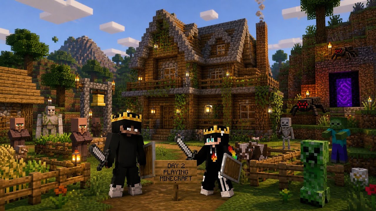 Day 2 of playing minecraft in CLASSIC SMP - YouTube