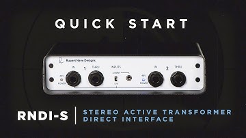 Quick Start: RNDI-S Stereo Active Transformer Direct Interface