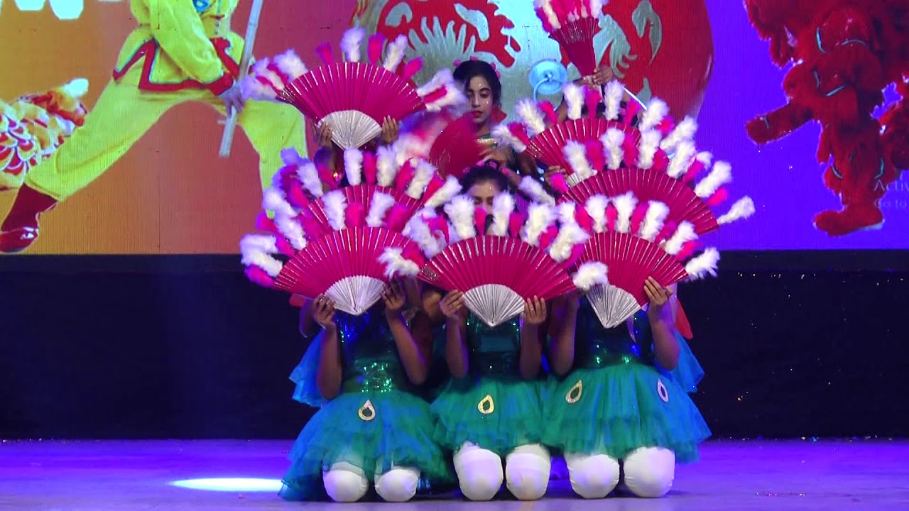 Chinese Dance performance by Class 6 to 8 Girls on Annual Function 2019.