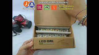 Pasang DRL Alis Fleksible Tanpa Bongkar Headlamp 2 Mode - DRL dan Sein Running