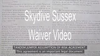 Skydive Sussex Waiver Video